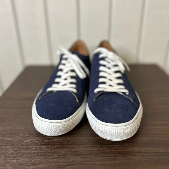 Paul Fredrick Blue Suede Sneakers, size 11.