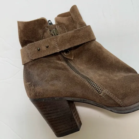 Paul‎ Green Brown Suede Nubuck Leather Ankle Boots 7