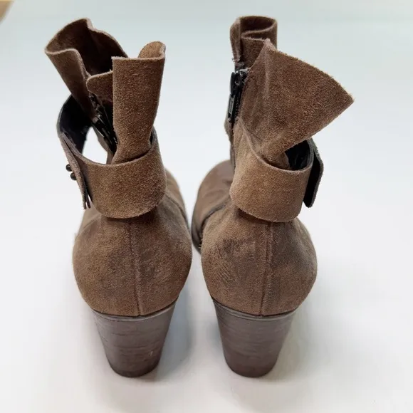 Paul‎ Green Brown Suede Nubuck Leather Ankle Boots 7