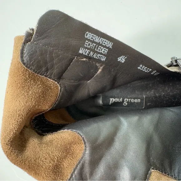Paul‎ Green Brown Suede Nubuck Leather Ankle Boots 7