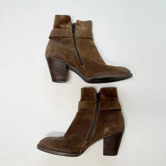 Paul‎ Green Brown Suede Nubuck Leather Ankle Boots 7