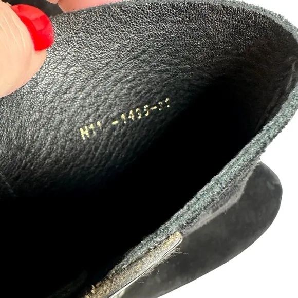 Pedro Garcia Charmy Ankle Boots Black Suede Booties Stiletto Heel SZ 39