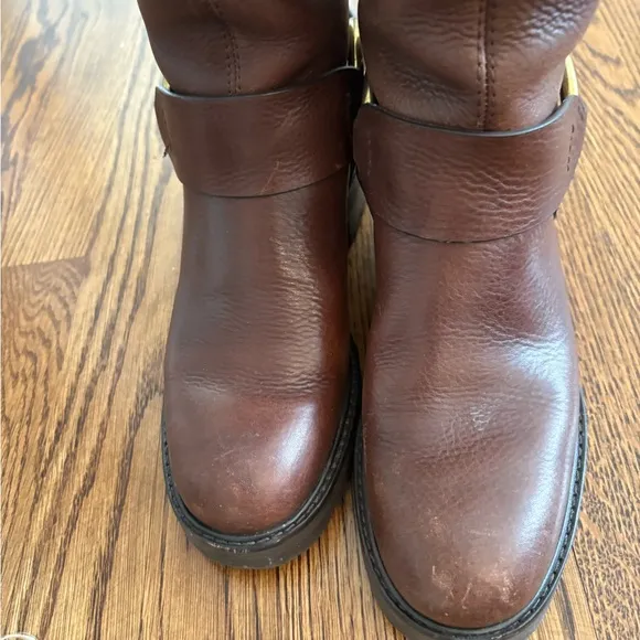 Pedro Garcia moto boots size 6/36 brown leather