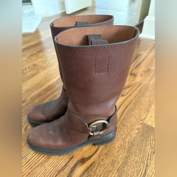 Pedro Garcia moto boots size 6/36 brown leather