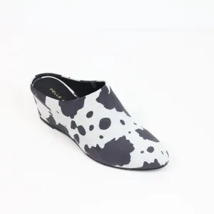 Pelle Moda Mules Women Cow Print Shoes New Wedge Heel 8 Kiko