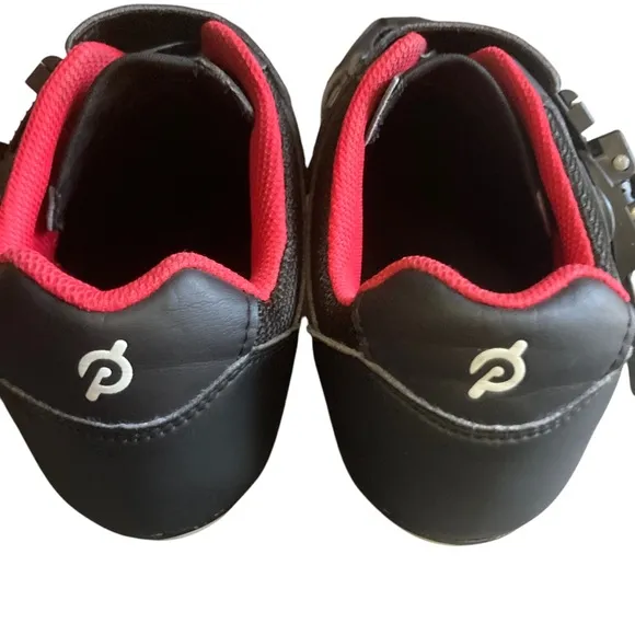 Peloton Black and Red Cycling Shoes Unisex Size 40