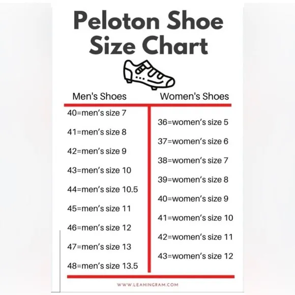Peloton Black and Red Cycling Shoes Unisex Size 40