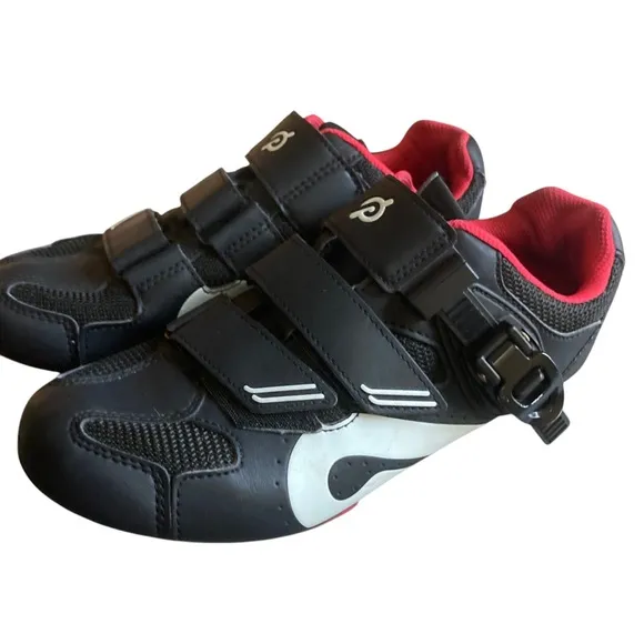 Peloton Black and Red Cycling Shoes Unisex Size 40