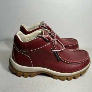 Perry Ellis Men’s  Shoes Red/ Burgundy/ Maroon Shoelaces Genuine Leather Size 9