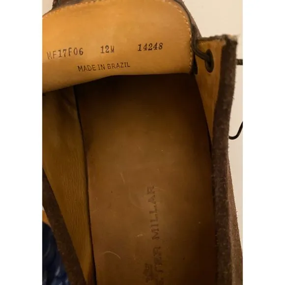 Peter Millar Crowders‎ Suede Lace Up Shoes 12M Casual Non-Slip Comfort Slip-On