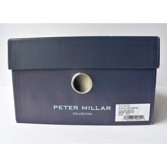 Peter Millar Suede Nubuck Sneakers Size 10.5 Brown Made in Spain MSRP $298