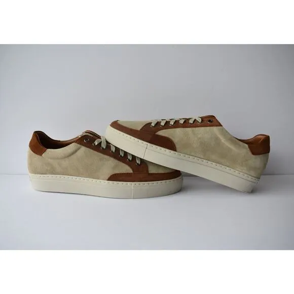 Peter Millar Suede Nubuck Sneakers Size 10.5 Brown Made in Spain MSRP $298
