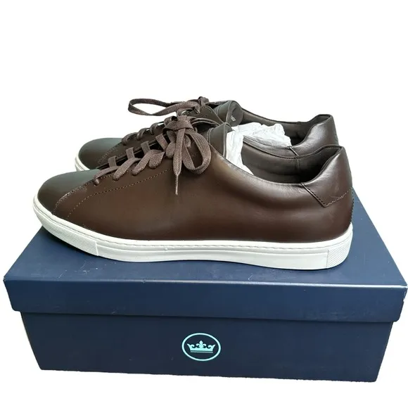 Peter Millar Vantage Lite Sneakers Chocolate Mens 10.5 Golf Casual New In Box