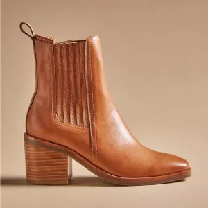 Piedrangular leather boots booties brown cognac 26 1/2
