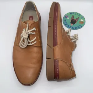 Pikolinos Sz 10 US 44 EU Palamos Casual Lace Up Shoes Tan Leather Dress Spain