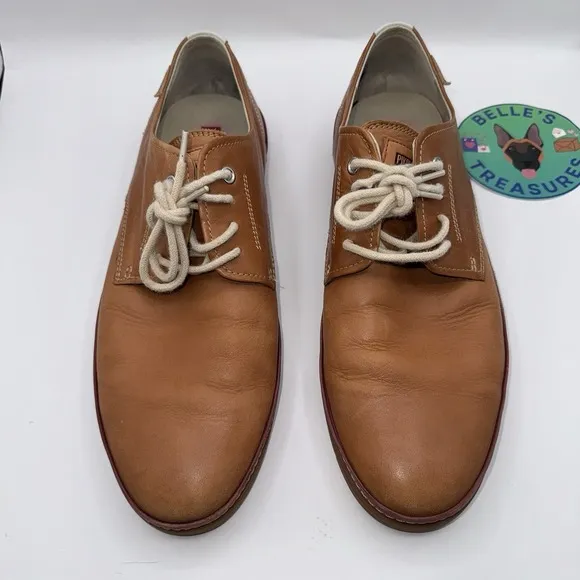 Pikolinos Sz 10 US 44 EU Palamos Casual Lace Up Shoes Tan Leather Dress Spain