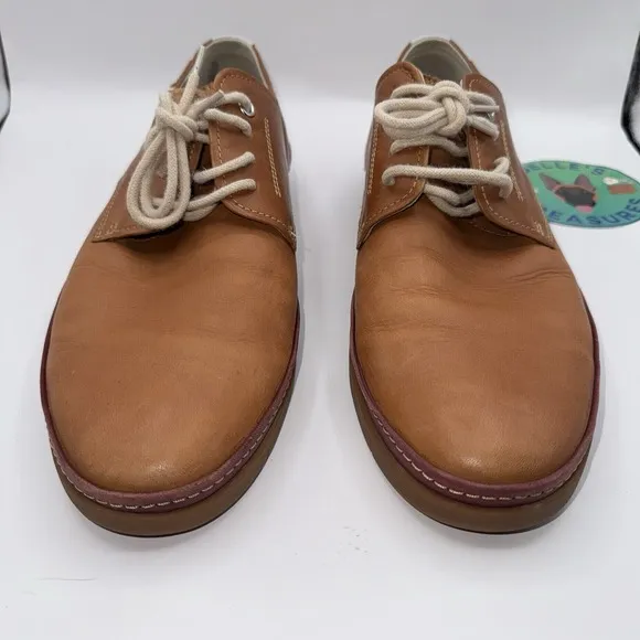 Pikolinos Sz 10 US 44 EU Palamos Casual Lace Up Shoes Tan Leather Dress Spain