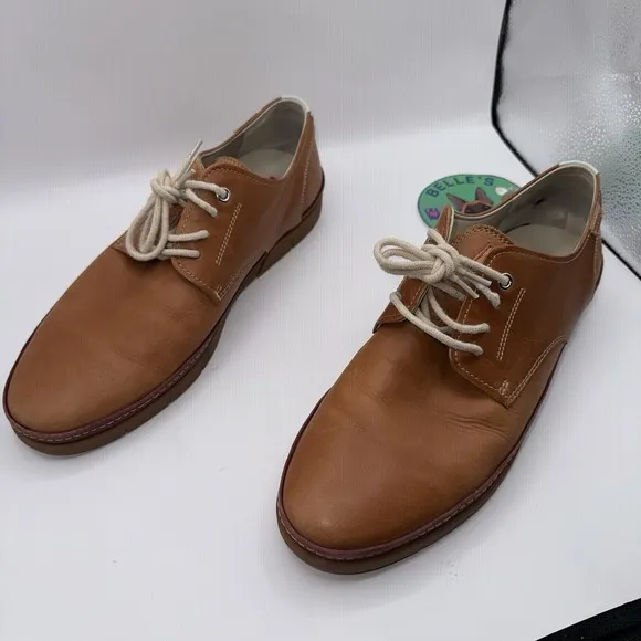 Pikolinos Sz 10 US 44 EU Palamos Casual Lace Up Shoes Tan Leather Dress Spain