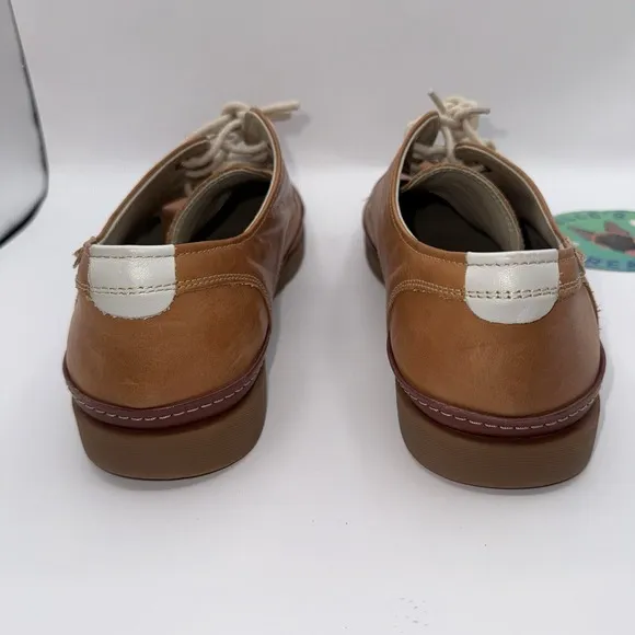 Pikolinos Sz 10 US 44 EU Palamos Casual Lace Up Shoes Tan Leather Dress Spain