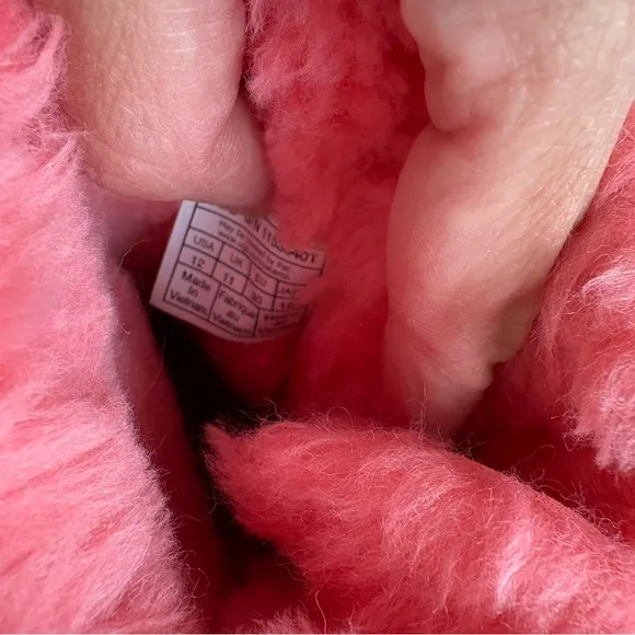Pink Suede Boots with Furry Trim