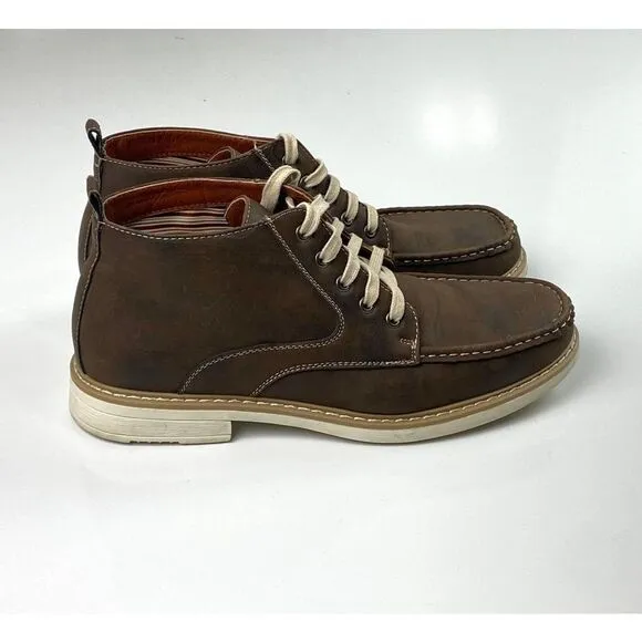 Polar Fox Moc-toe Boot Mid Top Fashion Shoes Mens Size 11 Brown MPX-506011 DB232