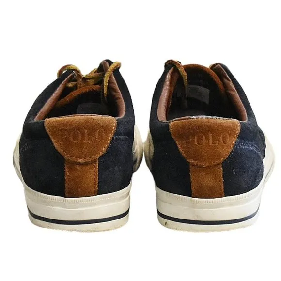 Polo by Ralph Lauren &quot;Vaughn&quot; Navy Blue Suede Sneakers