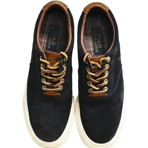 Polo by Ralph Lauren &quot;Vaughn&quot; Navy Blue Suede Sneakers