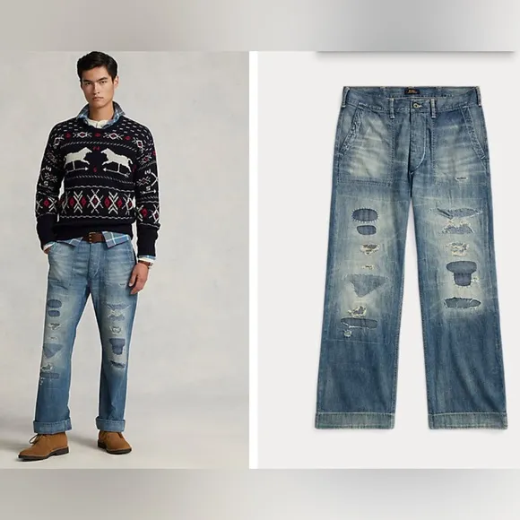Polo Ralph Lauren Classic Fit Distressed Jeans