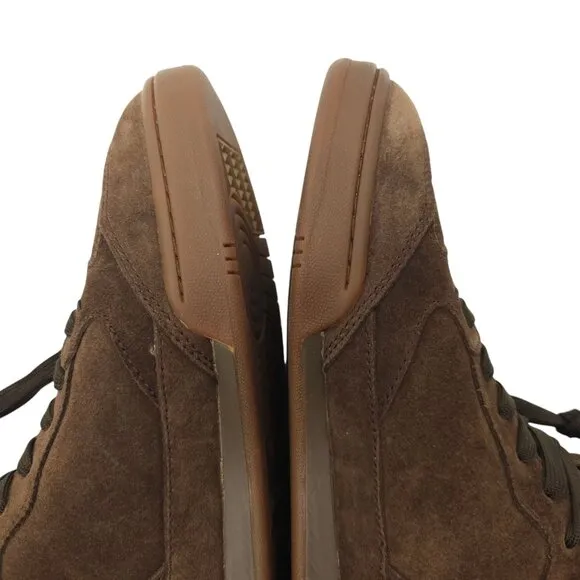 Polo Ralph Lauren Court High Top Sneakers Mens Size 10.5 Brown Suede Leather