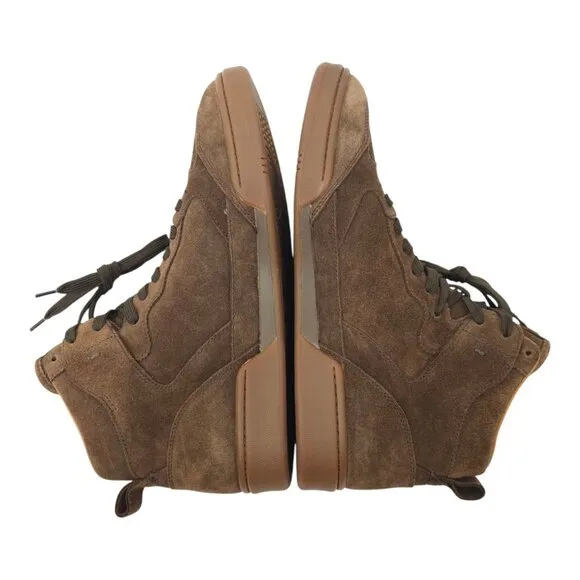 Polo Ralph Lauren Court High Top Sneakers Mens Size 10.5 Brown Suede Leather