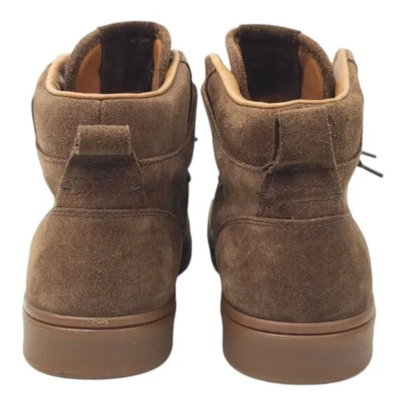 Polo Ralph Lauren Court High Top Sneakers Mens Size 10.5 Brown Suede Leather