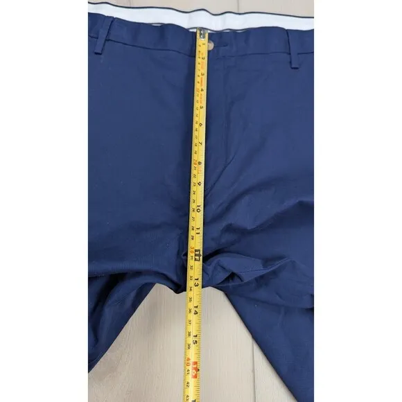 Polo Ralph Lauren Mens 44B Stretch Classic Fit 9&quot; Flat Front Chino Shorts Blue