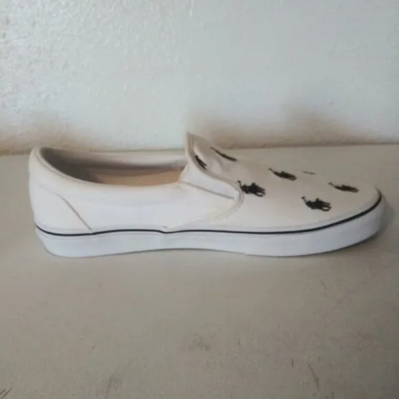 Polo Ralph Lauren men's size 13 keaton-slip on white shoes