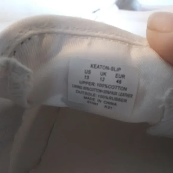 Polo Ralph Lauren men's size 13 keaton-slip on white shoes