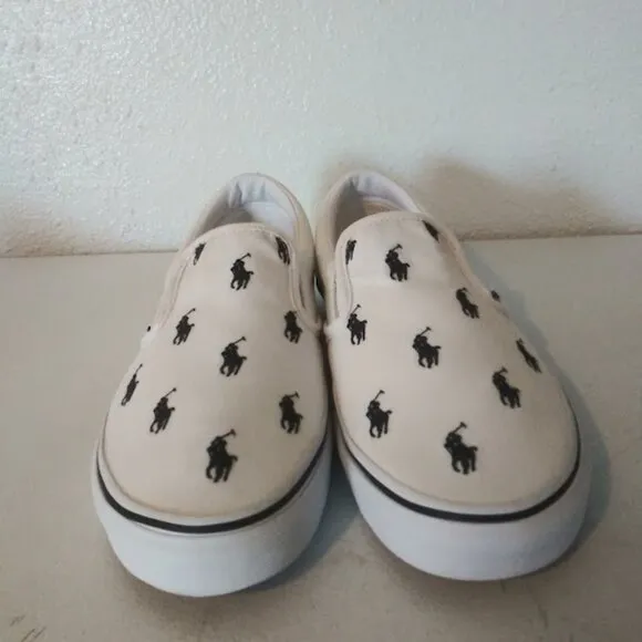 Polo Ralph Lauren men's size 13 keaton-slip on white shoes