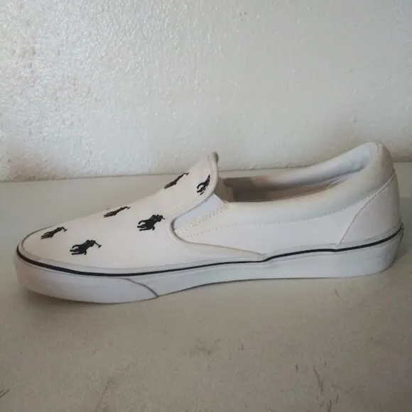 Polo Ralph Lauren men's size 13 keaton-slip on white shoes