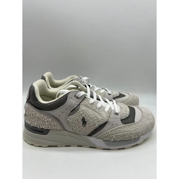 Polo Ralph Lauren Men's Trackster 200 Hairy Gray Suede Sneakers Size 11