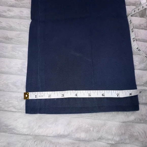 POLO Ralph LAUREN Pants 36x30 Navy Classic Fit Pleated Straight Khaki Preppy