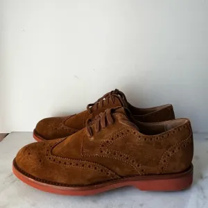 Polo Ralph Lauren Rhett Wingtip Snuff Suede Leather Shoes 7.5 D new…