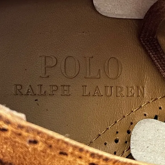 Polo Ralph Lauren Rhett Wingtip Snuff Suede Leather Shoes 7.5 D new…