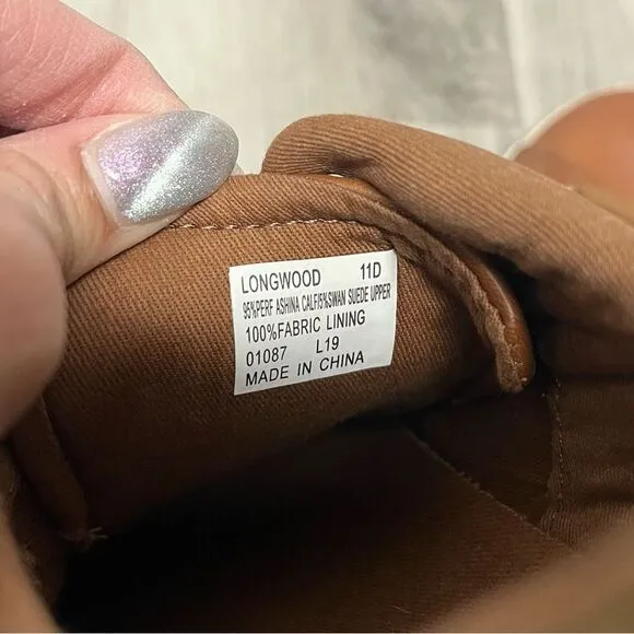 Polo Ralph Lauren Sneakers Men’s 11 Longwood Brown Leather Low Cut Lace Up