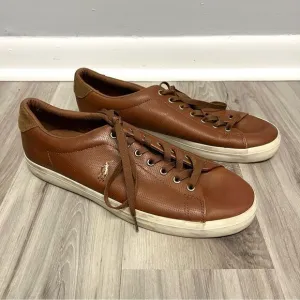 Polo Ralph Lauren Sneakers Men’s 11 Longwood Brown Leather Low Cut Lace Up