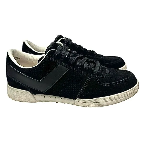 PONY Mens Linebacker Lux Genuine Leather and Suede Lace Up Athletic Size 8