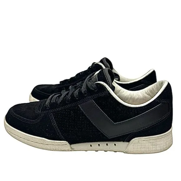 PONY Mens Linebacker Lux Genuine Leather and Suede Lace Up Athletic Size 8