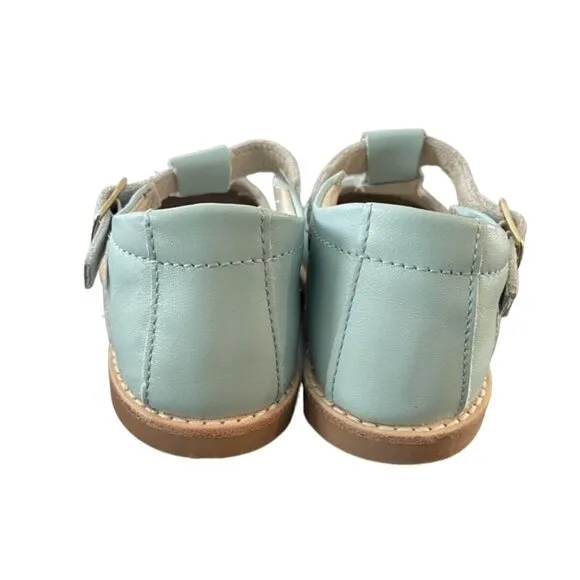 Posh Pickle Sz 6 Light Blue Emma Leather T-Strap Shoes