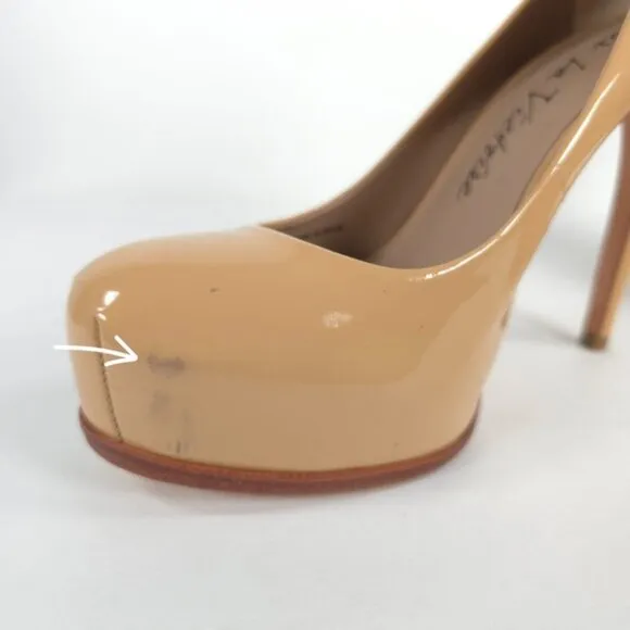 POUR LA VICTOIRE GENUINE PATENT LEATHER Brazil Made 🇧🇷 Irina Platform Pump 8.5