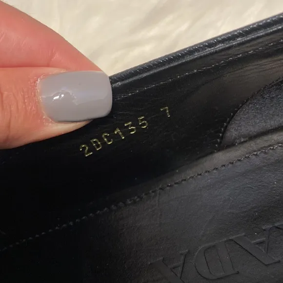PRADA 2DC135 Black Saffiano Leather Lettering Logo Bit Loafers UK 7 - US 8