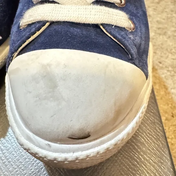 Prada blue suede sneakers size 38.5/81/2