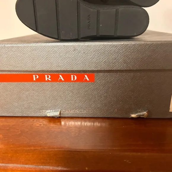 Prada Gray suede Platform Sneakers Pristine Condition 5.5