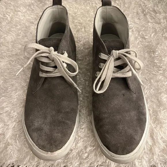 PRADA Grey Suede Sneakers